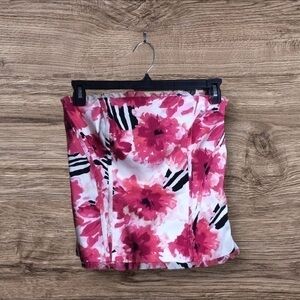 WHBM floral corset. Stretch. Size 12. Silk trim.